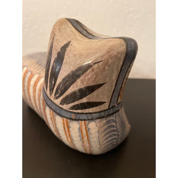 Vintage Tonala Artisan Cat Folk Art Burnished Pottery Ceramic Mexican Large - Picture 7 of 9
